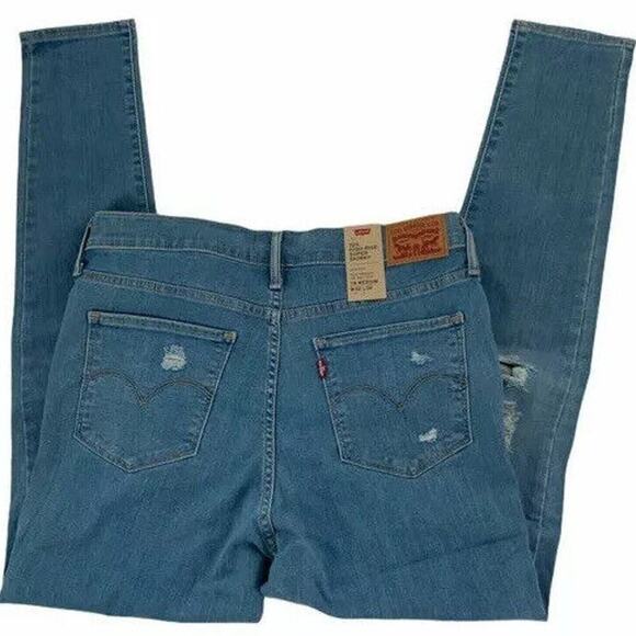 Levi's Women's 720 High Rise Super Skinny Medium Wash Jeans Size 14 W32XL30 New - Picture 4 of 9